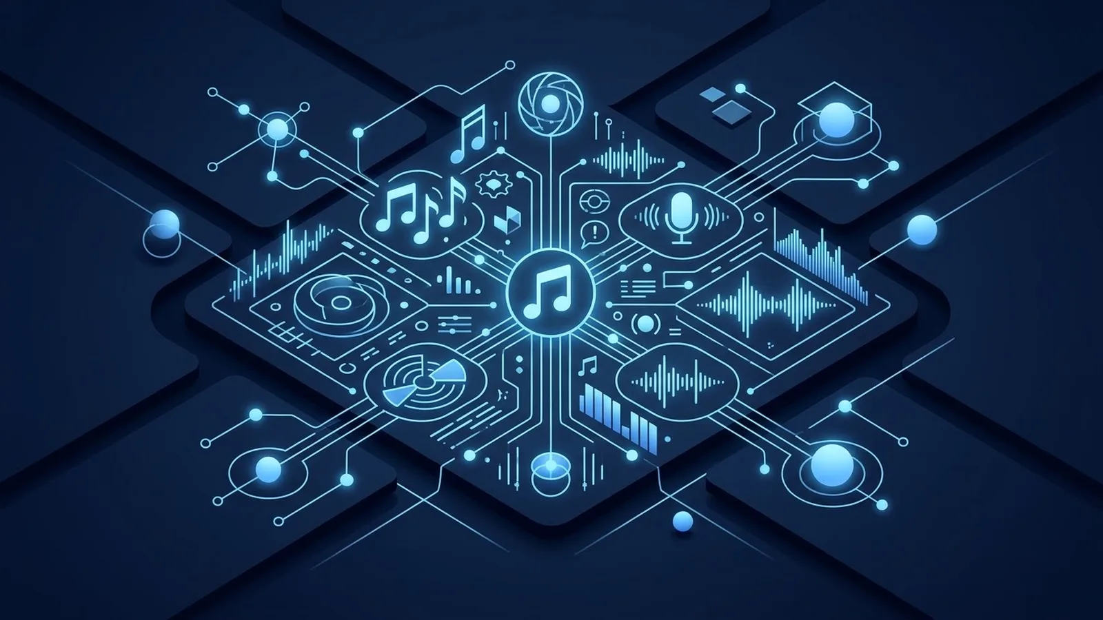 Illustratie: AI-tools voor muziek en audio: overzicht en categorieën