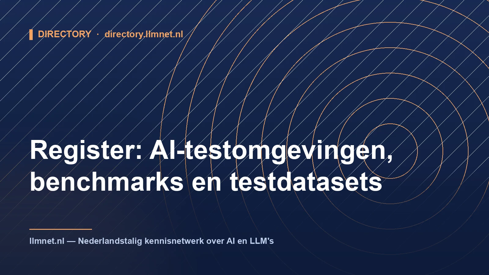 Illustratie: Register AI-Testomgevingen en Benchmarks